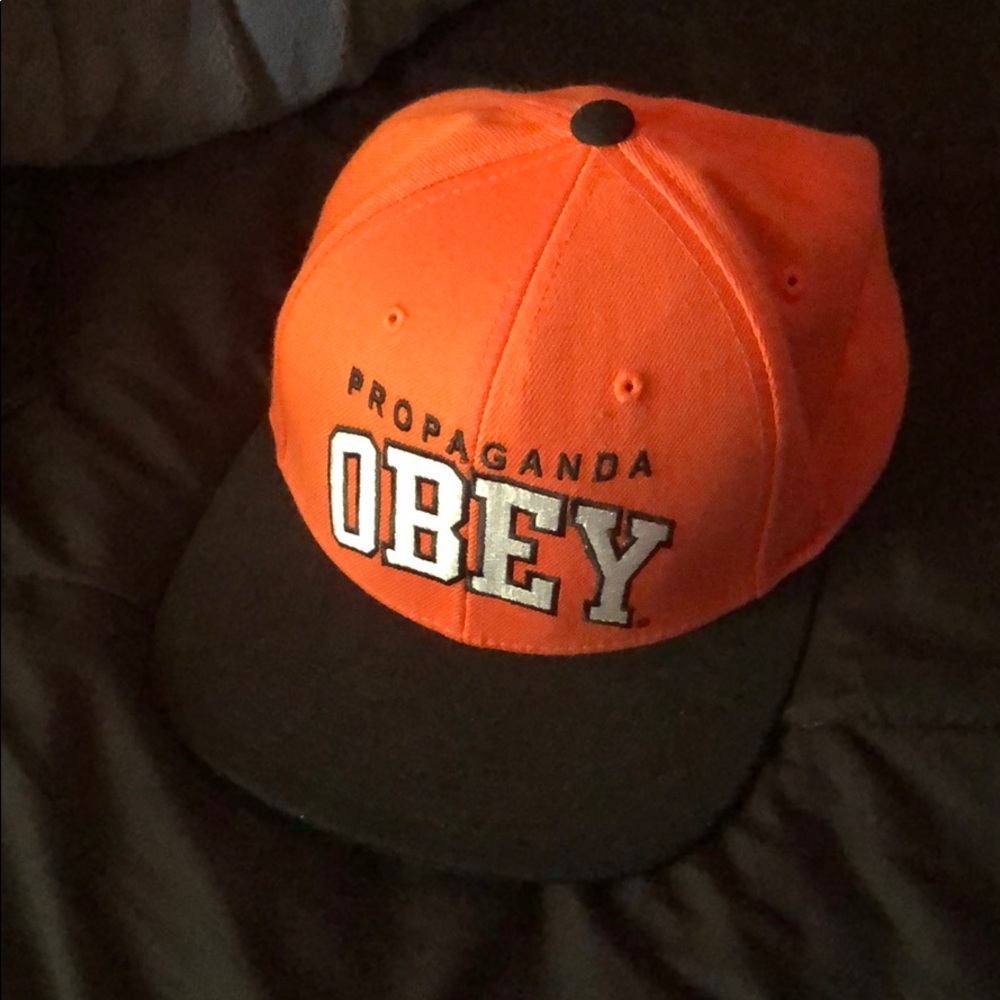 Orange obey hat